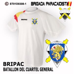 CAMISETAS TÉCNICAS: BRIGADA PARACAIDISTA BRIPAC - BATALLON DEL CUARTEL GENERAL