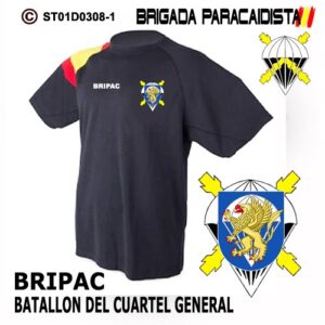 CAMISETAS TÉCNICAS: BRIGADA PARACAIDISTA BRIPAC - BATALLON DEL CUARTEL GENERAL