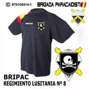 CAMISETAS TÉCNICAS: BRIGADA PARACAIDISTA BRIPAC - REGIMIENTO LUSITANIA Nº 8