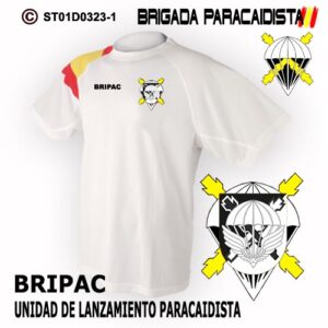 CAMISETAS TÉCNICAS: BRIGADA PARACAIDISTA BRIPAC -UNIDAD DE LANZAMIENTO PARACAIDISTA