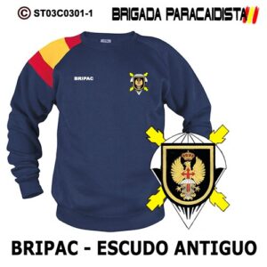 SUDADERA CLÁSICA BANDERA : BRIGADA PARACAIDISTA BRIPAC - ESCUDO ANTIGUO