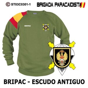 SUDADERA CLÁSICA BANDERA : BRIGADA PARACAIDISTA BRIPAC - ESCUDO ANTIGUO