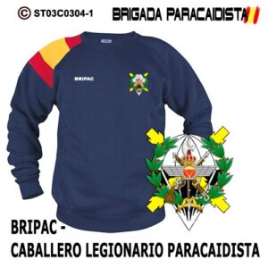 SUDADERA CLÁSICA BANDERA : BRIGADA PARACAIDISTA BRIPAC -CABALLERO LEGIONARIO PARACAIDISTA 