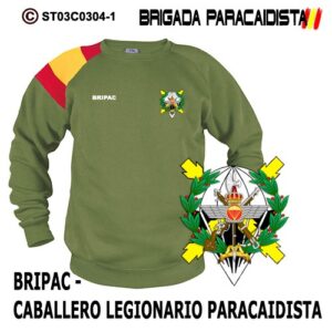 SUDADERA CLÁSICA BANDERA : BRIGADA PARACAIDISTA BRIPAC -CABALLERO LEGIONARIO PARACAIDISTA 