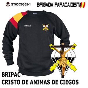 SUDADERA CLÁSICA BANDERA : BRIGADA PARACAIDISTA BRIPAC - CRISTO DE ANIMAS DE CIEGO