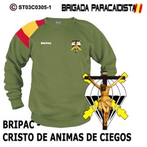 SUDADERA CLÁSICA BANDERA : BRIGADA PARACAIDISTA BRIPAC - CRISTO DE ANIMAS DE CIEGO