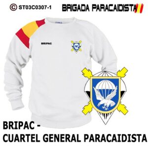 SUDADERA CLÁSICA BANDERA : BRIGADA PARACAIDISTA BRIPAC -CUARTEL GENERAL PARACAIDISTA 