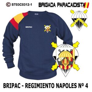 SUDADERA CLÁSICA BANDERA : BRIGADA PARACAIDISTA BRIPAC - REGIMIENTO NAPOLES Nº 4