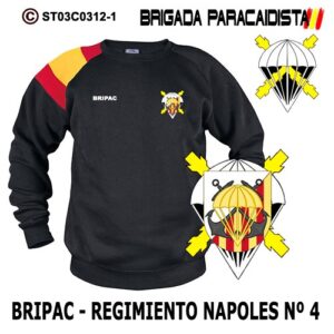 SUDADERA CLÁSICA BANDERA : BRIGADA PARACAIDISTA BRIPAC - REGIMIENTO NAPOLES Nº 4