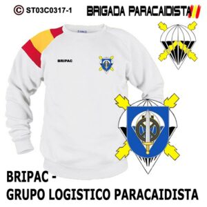 SUDADERA CLÁSICA BANDERA : BRIGADA PARACAIDISTA BRIPAC -GRUPO LOGISTICO PARACAIDISTA