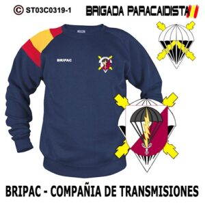 SUDADERA CLÁSICA BANDERA : BRIGADA PARACAIDISTA BRIPAC -COMPAÑÍA DE TRANSMISIONES