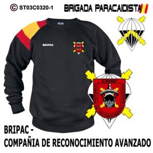 SUDADERA CLÁSICA BANDERA : BRIGADA PARACAIDISTA BRIPAC -COMPAÑÍA DE RECONOCIMIENTO AVANZADO