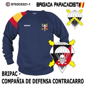 SUDADERA CLÁSICA BANDERA : BRIGADA PARACAIDISTA BRIPAC -COMPAÑÍA DE DEFENSA CONTRACARRO