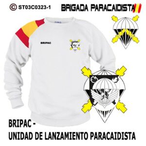 SUDADERA CLÁSICA BANDERA : BRIGADA PARACAIDISTA BRIPAC -UNIDAD DE LANZAMIENTO PARACAIDISTA