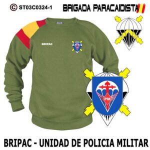 SUDADERA CLÁSICA BANDERA : BRIGADA PARACAIDISTA BRIPAC -POLICIA MILITAR