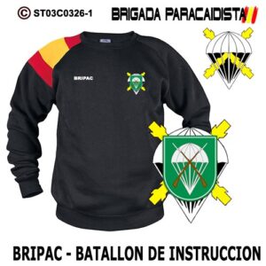 SUDADERA CLÁSICA BANDERA : BRIGADA PARACAIDISTA BRIPAC -BATALLÓN DE INSTRUCCIÓN