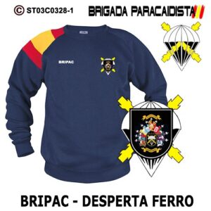 SUDADERA CLÁSICA BANDERA : BRIGADA PARACAIDISTA BRIPAC -DESPERTA FERRO