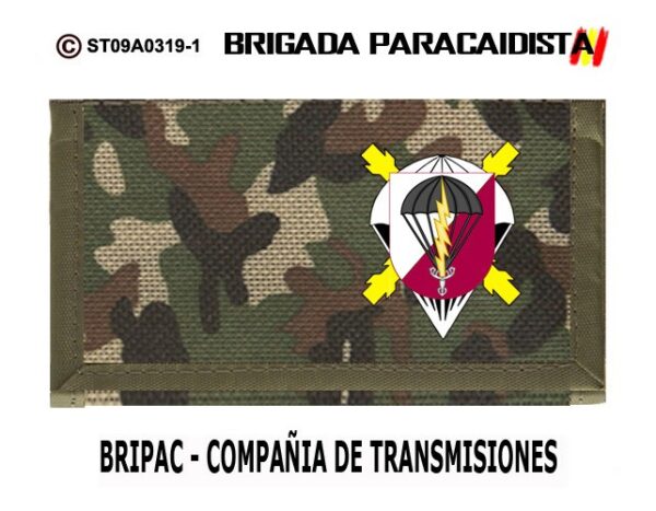 BILLETERO/MONEDERO : BRIGADA PARACAIDISTA BRIPAC -COMPAÑÍA DE TRANSMISIONES