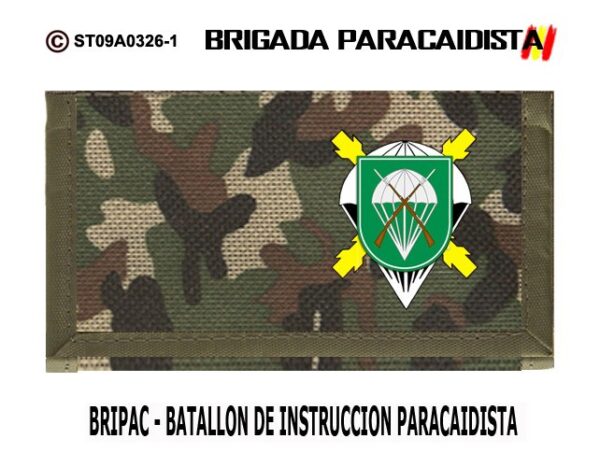 BILLETERO/MONEDERO : BRIGADA PARACAIDISTA BRIPAC -BATALLÓN DE INSTRUCCIÓN