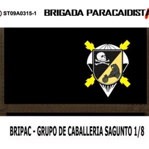 BILLETERO/MONEDERO : BRIGADA PARACAIDISTA BRIPAC -GRUPO DE CABALLERIA SAGUNTO 1/8