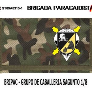 BILLETERO/MONEDERO : BRIGADA PARACAIDISTA BRIPAC -GRUPO DE CABALLERIA SAGUNTO 1/8