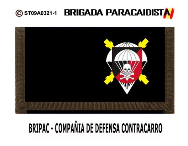 BILLETERO/MONEDERO : BRIGADA PARACAIDISTA BRIPAC -COMPAÑÍA DE DEFENSA CONTRACARRO