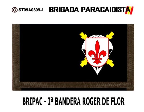 BILLETERO/MONEDERO : BRIGADA PARACAIDISTA BRIPAC - 1ª BANDERA ROGER DE FLOR