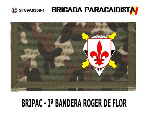 BILLETERO/MONEDERO : BRIGADA PARACAIDISTA BRIPAC - 1ª BANDERA ROGER DE FLOR