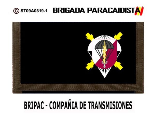 BILLETERO/MONEDERO : BRIGADA PARACAIDISTA BRIPAC -COMPAÑÍA DE TRANSMISIONES