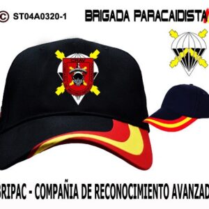 GORRAS BANDERA DE ESPAÑA : BRIGADA PARACAIDISTA BRIPAC -COMPAÑÍA DE RECONOCIMIENTO AVANZADO