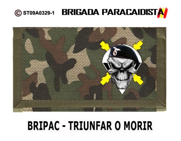 BILLETERO/MONEDERO : BRIGADA PARACAIDISTA BRIPAC -TRIUNFAR O MORIR