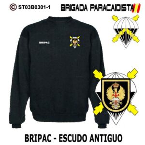 SUDADERA CLÁSICA : BRIGADA PARACAIDISTA BRIPAC - ESCUDO ANTIGUO