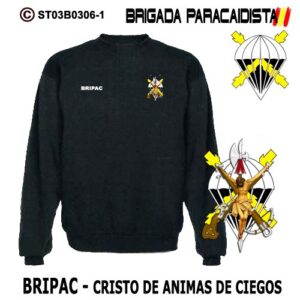 SUDADERA CLÁSICA : BRIGADA PARACAIDISTA BRIPAC - CRISTO DE ANIMAS DE CIEGO SEGUNDO MODELO