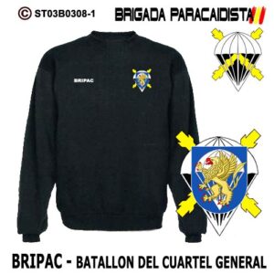 SUDADERA CLÁSICA : BRIGADA PARACAIDISTA BRIPAC - BATALLON DEL CUARTEL GENERAL