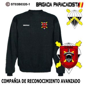 SUDADERA CLÁSICA : BRIGADA PARACAIDISTA BRIPAC -COMPAÑÍA DE RECONOCIMIENTO AVANZADO