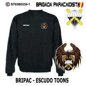 SUDADERA CLÁSICA : BRIGADA PARACAIDISTA BRIPAC -ESCUDO TOONS