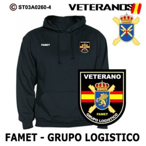 SUDADERAS CON CAPUCHA:VETERANOS EJERCITO DE TIERRA - FAMET