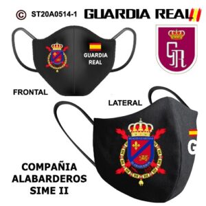 MASCARILLAS MILITARES:GUARDIA REAL - CIA ALABARDEROS SIME II